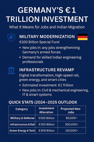Germany's €1 Trillion Investment: Opportunities for Indian Professionals