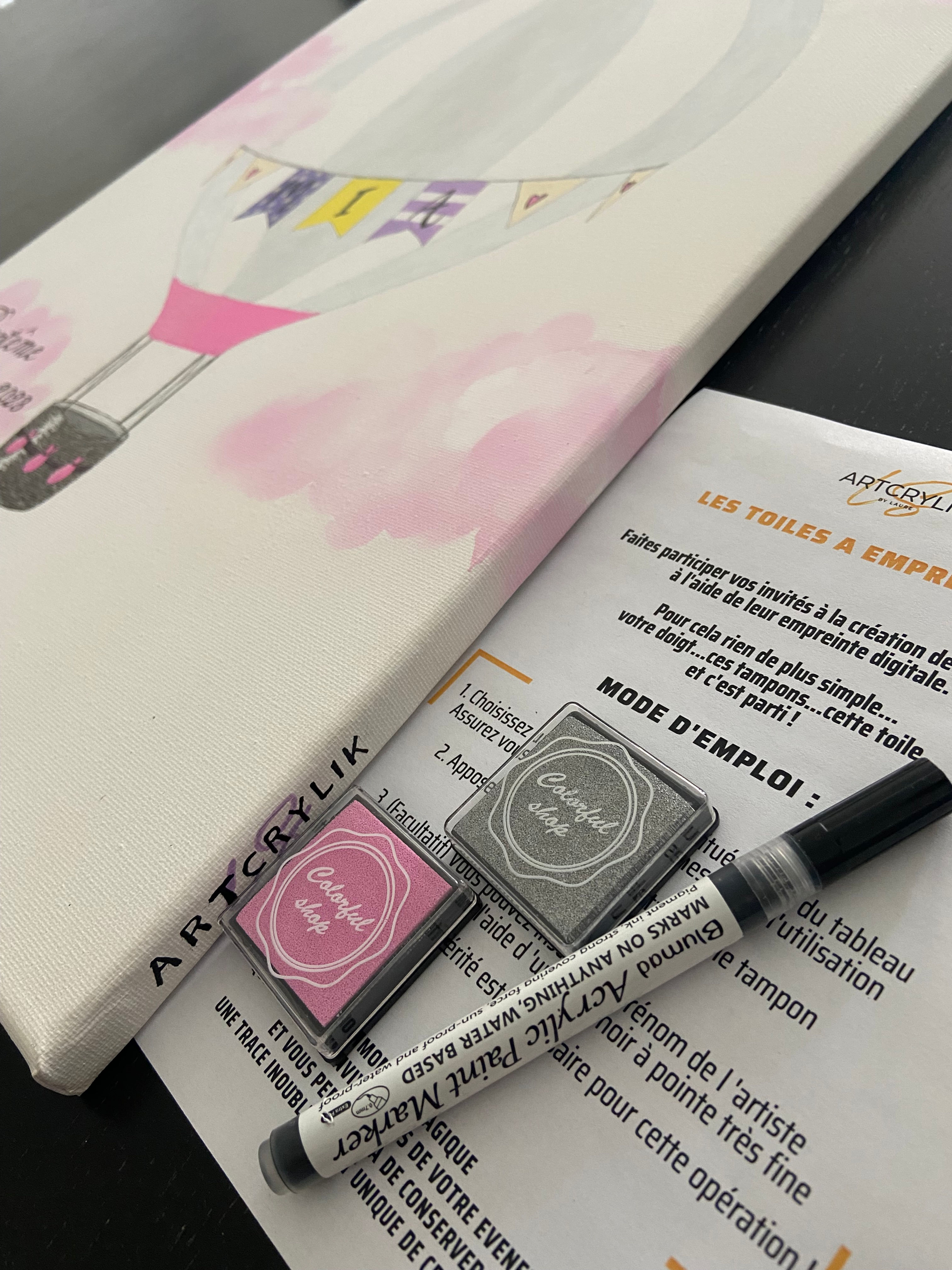 Tableau à empreintes à personnaliser  40 x 50 cm