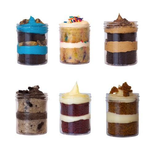 Cake Jars 4 0z 6 pack Stacey'sTotallyBaked