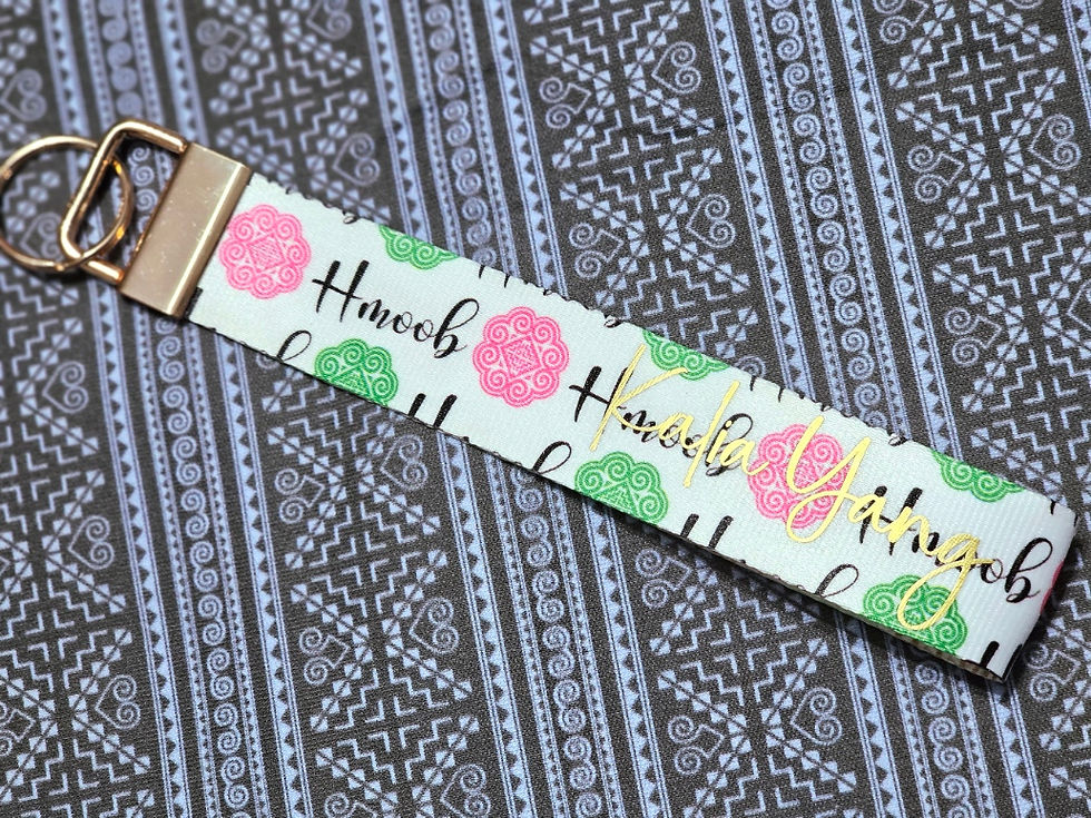 Thumbnail: wristlet strap with writing