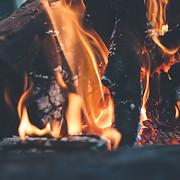Burning Firewood