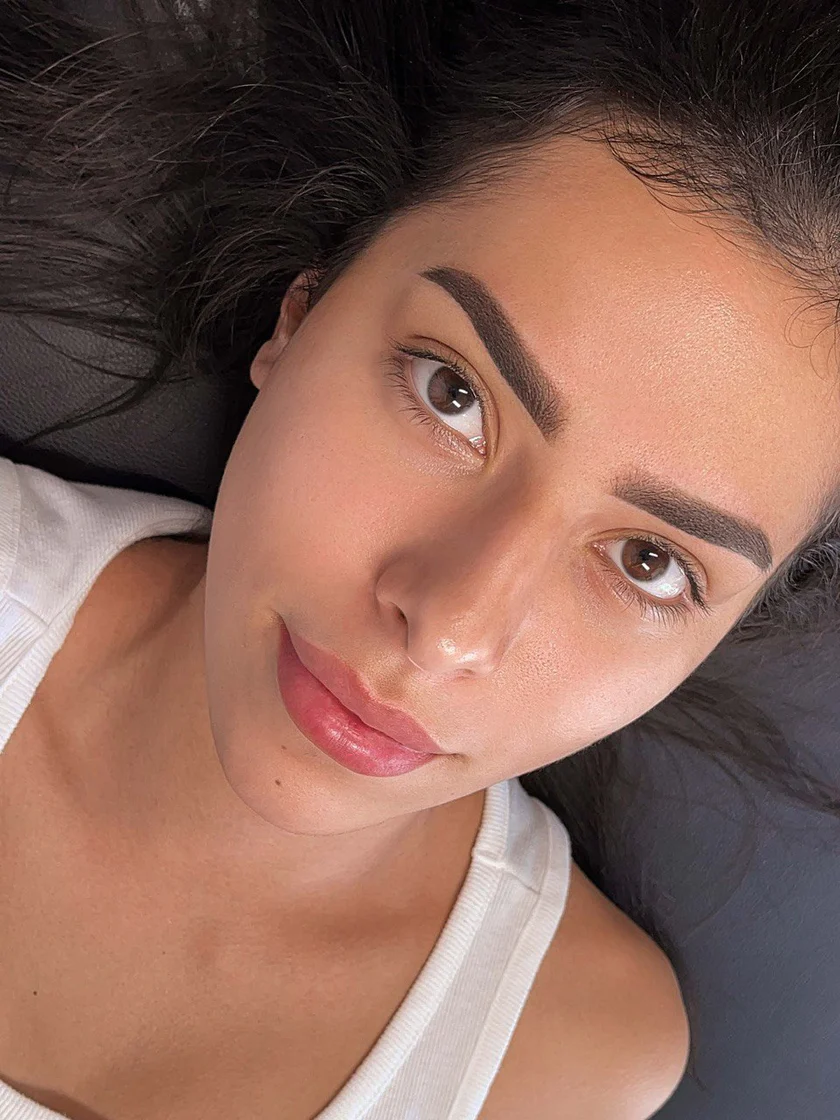 permanent makeup and powder effect brows