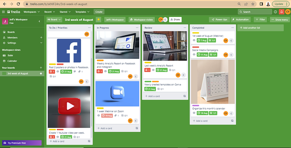 Trello and ClickUp Project Management