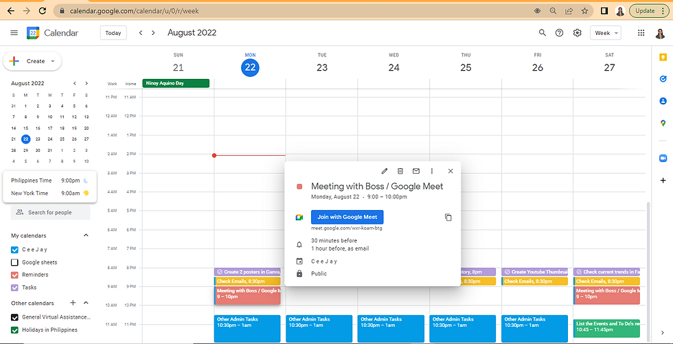 Calendar Management