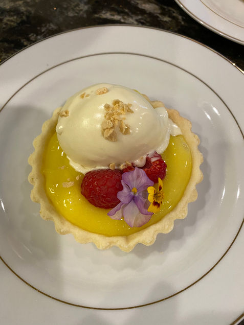 Lemon Sabayon with Honey Lavender Ice Cream