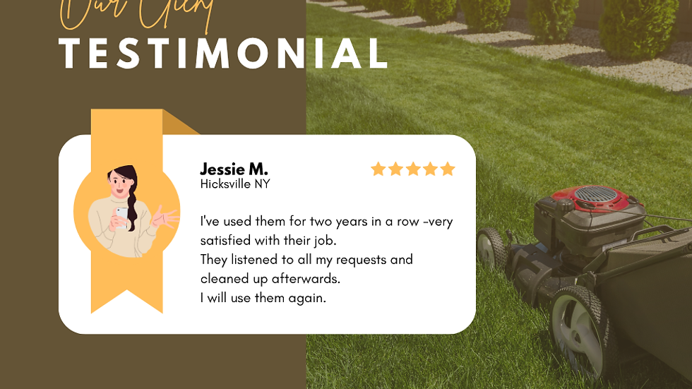 Client Testimonial Castro Rivera best SOD installation in Long Island
