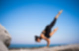 Personal Development - healthy girl doing yoga pose.