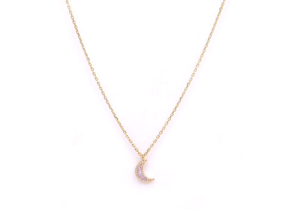 Thumbnail: LUNA MINI NECKLACE + MOTHER OF PEARL