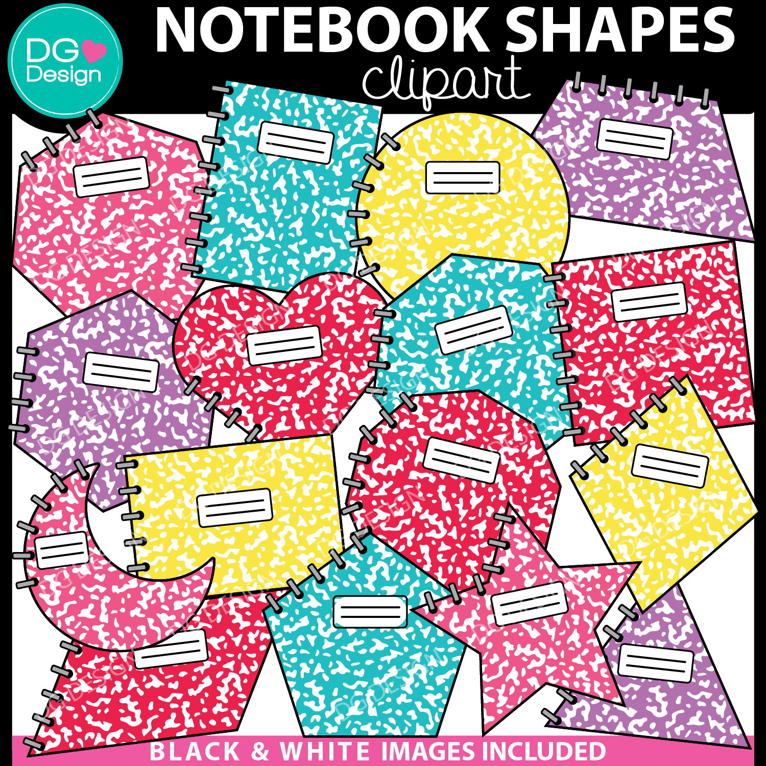 NOTEBOOK SHAPES CLIPART