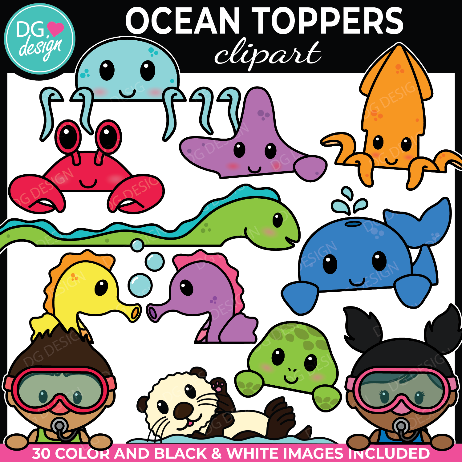 OCEAN TOPPERS CLIPART
