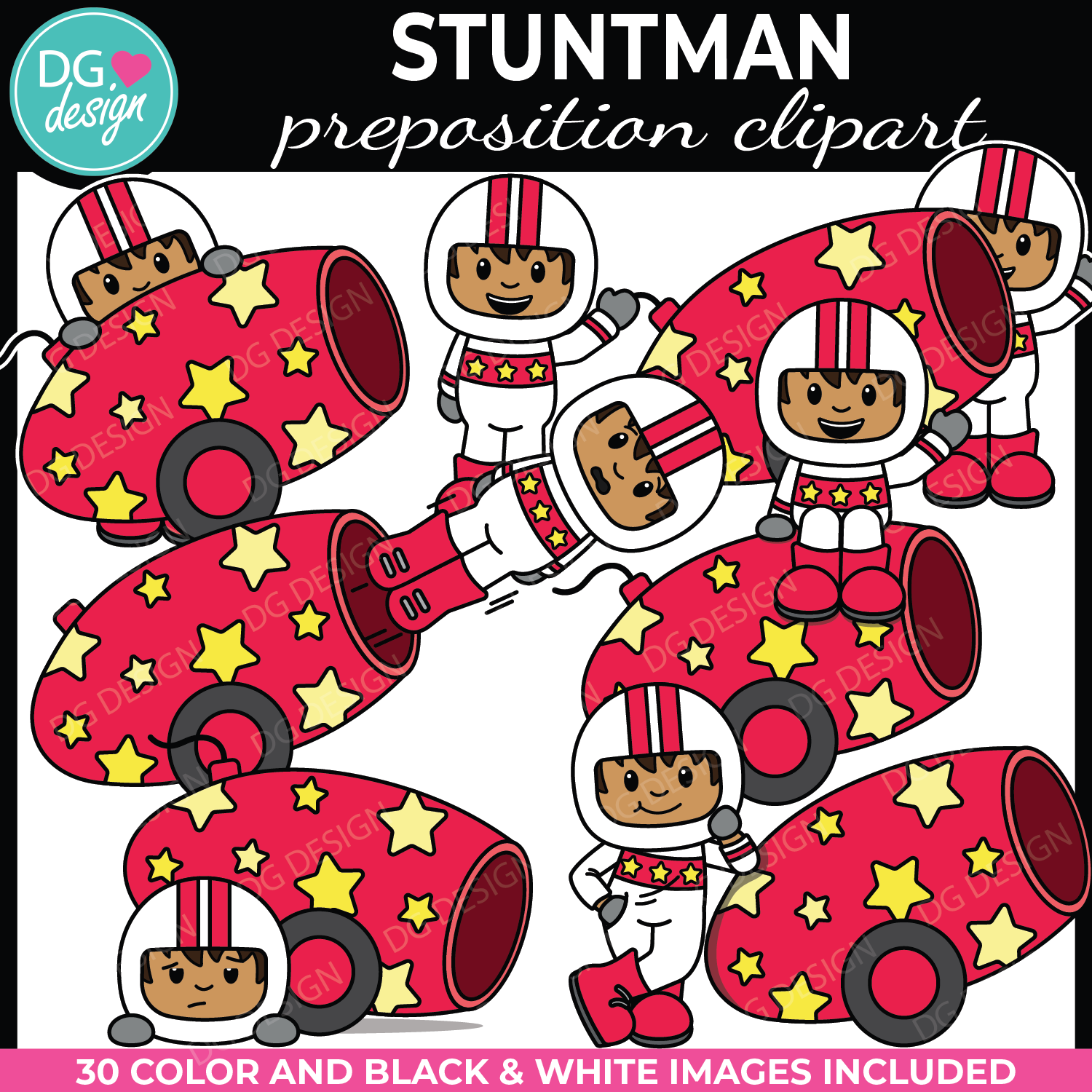 STUNTMAN PREPOSITION CLIPART