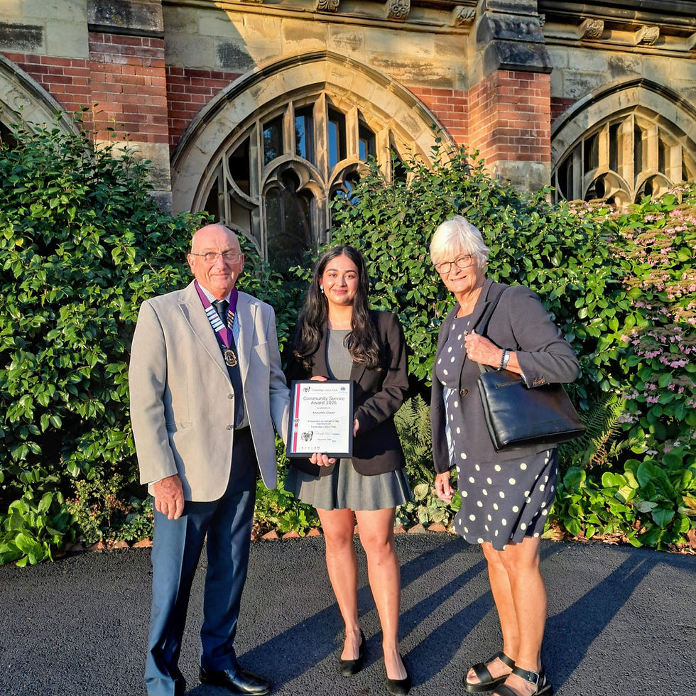 Anoushka with Lion President Richard Hill and his wife Julie