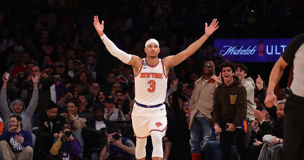 Josh Hart celebrating after a made basket