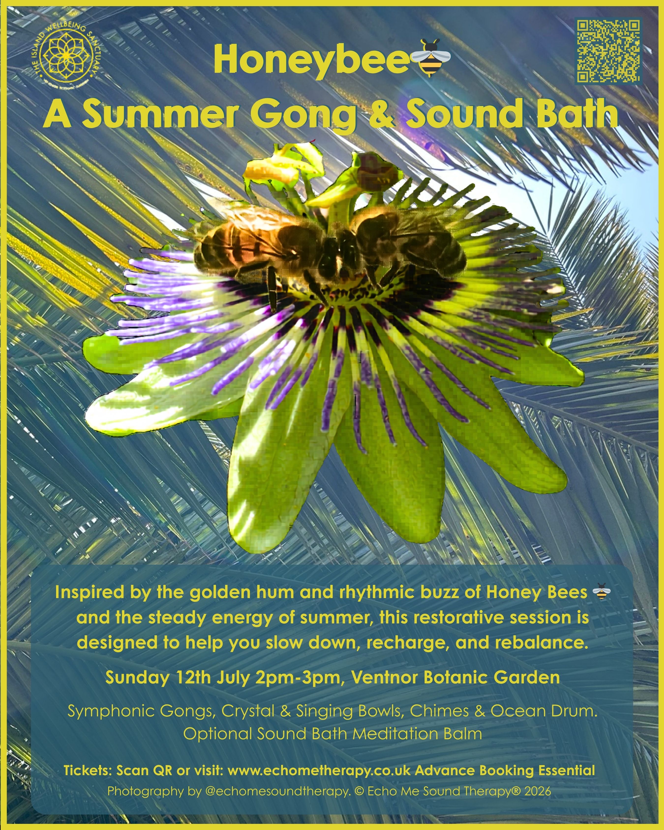 A tranquil setting for Mel’s Gong bath at Ventnor Botanic Gardens