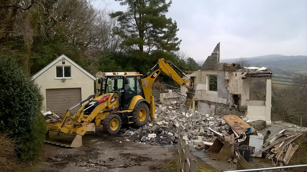 Demolition of old house to make way for new build house