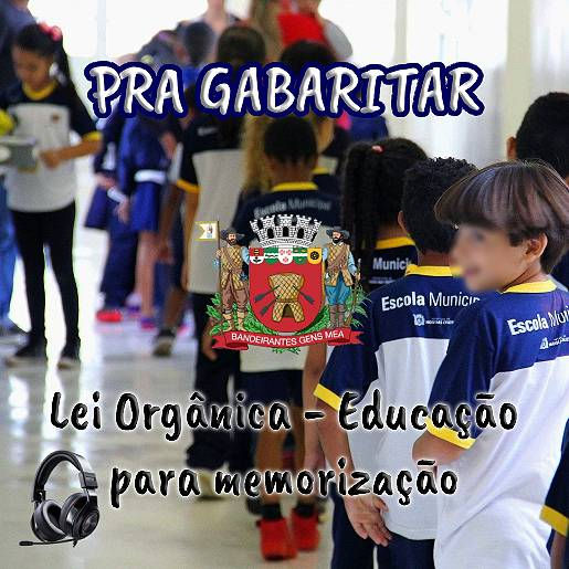 Lei Orgânica de Mogi das Cruzes (Educação) em ÁUDIO