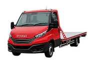 piros tréleres iveco autó