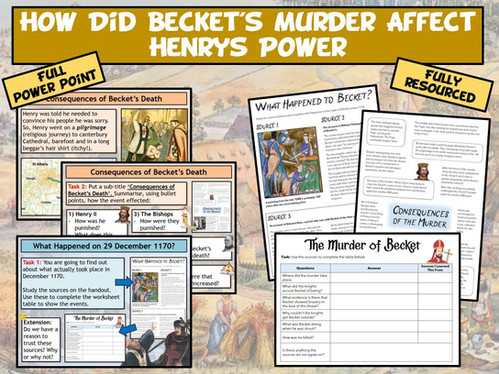 Medieval Power L2 - How Did Becket's Murder Affect Henry's Power? | My Site
