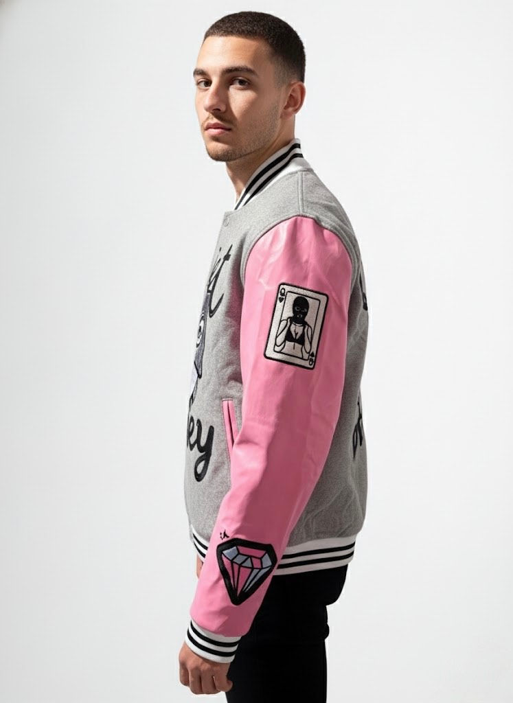 Thumbnail: Face Card Letterman Jacket