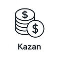 Başarılı satış sonrası komisyon kazanmayı simgeleyen para ve el ikonu