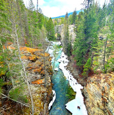 Overlooking Findlay Falls from Skookumchuck Creek Forest Service Road