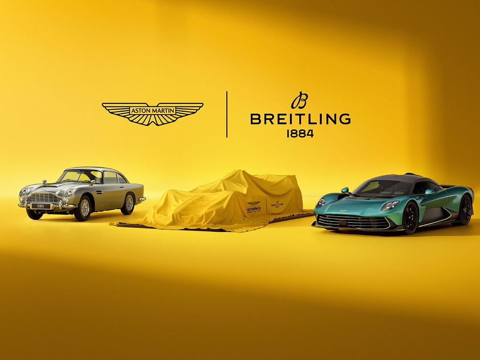 브라이틀링 x 애스턴 마틴 캠페인 이미지.
