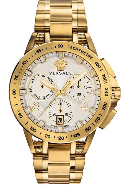 VERSACE VERB00518 SWISS CHRONOGRAPH SPORT TECH GOLD MEN'S WATCH SALE content media