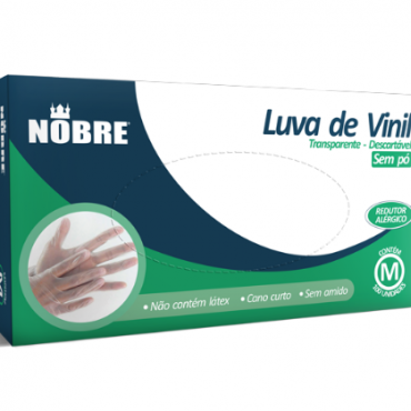 Luva de Vinil cx. c/ 100 un.