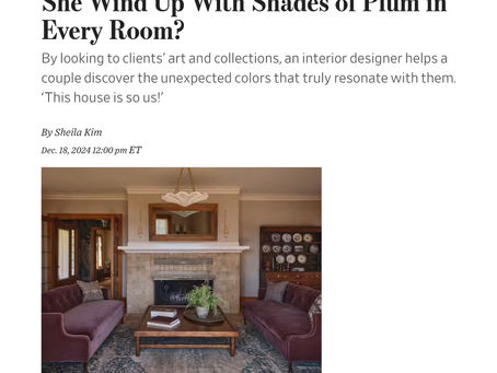 Studio TJP Collaborative Project featured in Wall Street Journal!