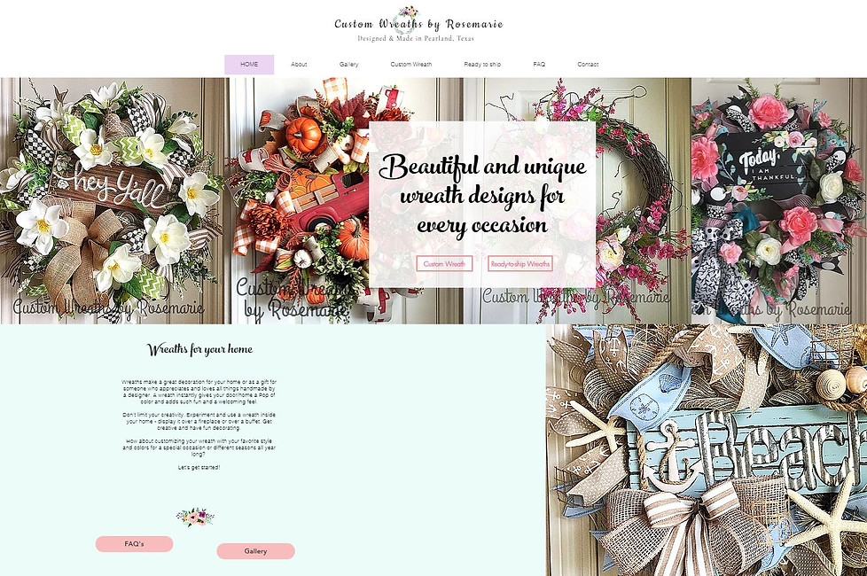 wreath website design