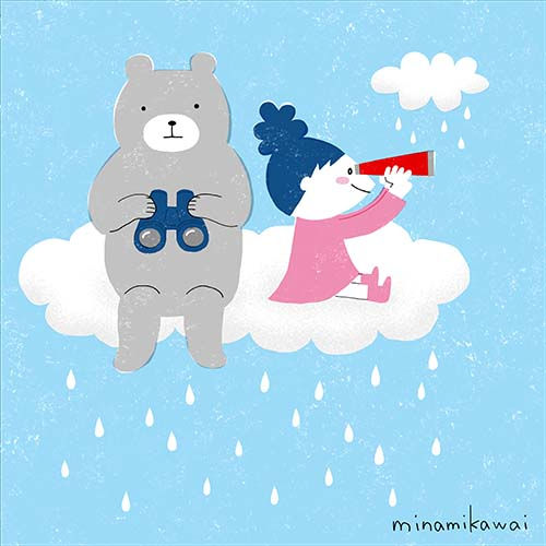 雲の上から