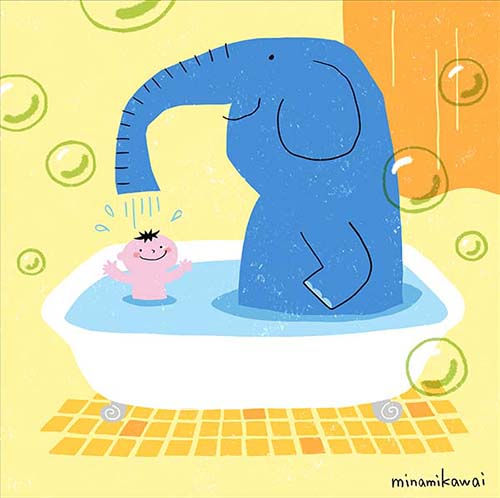 ゾウさんシャワー