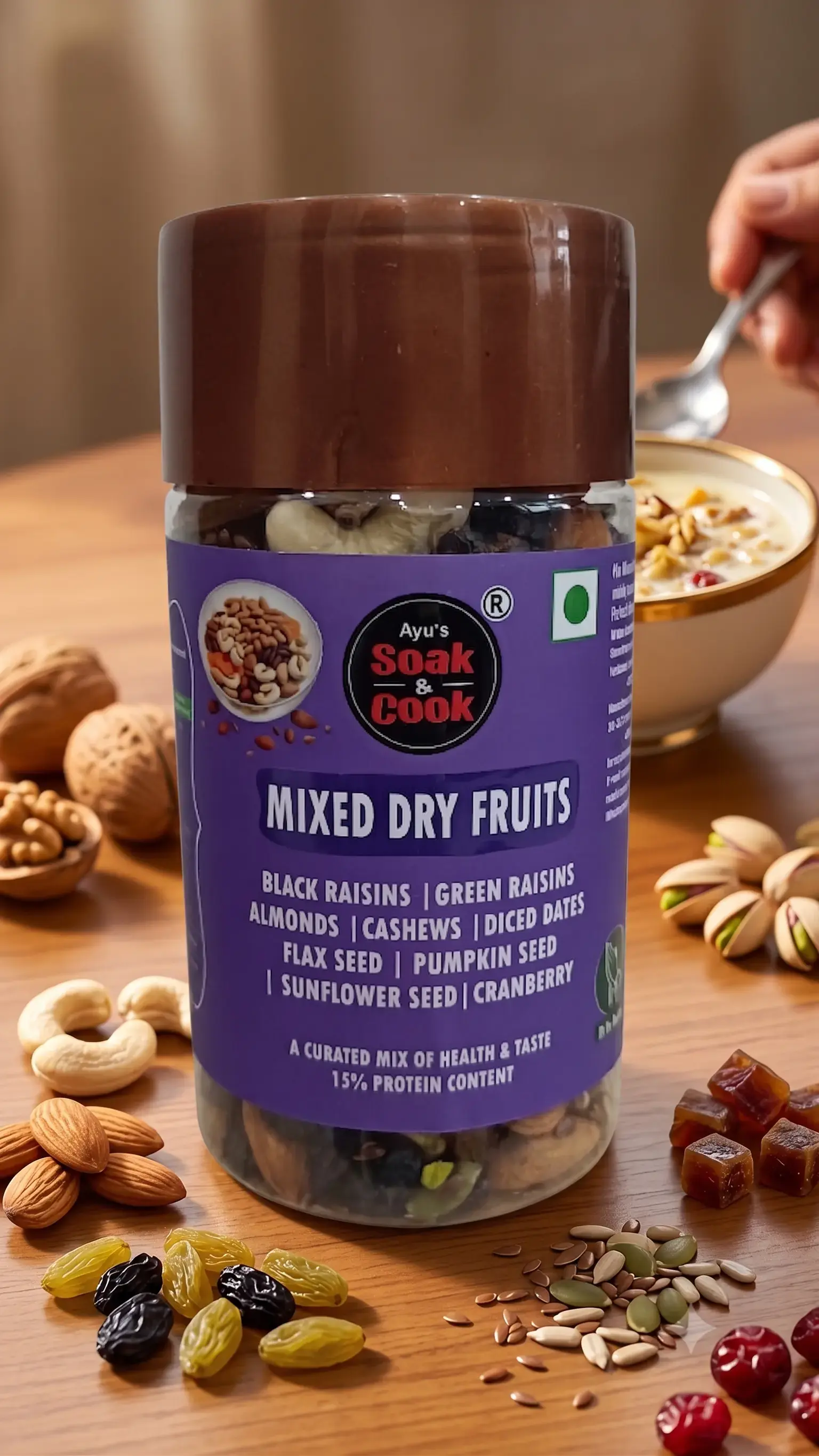 Premium Quality 200g Mixed Dry Fruits in a Jar