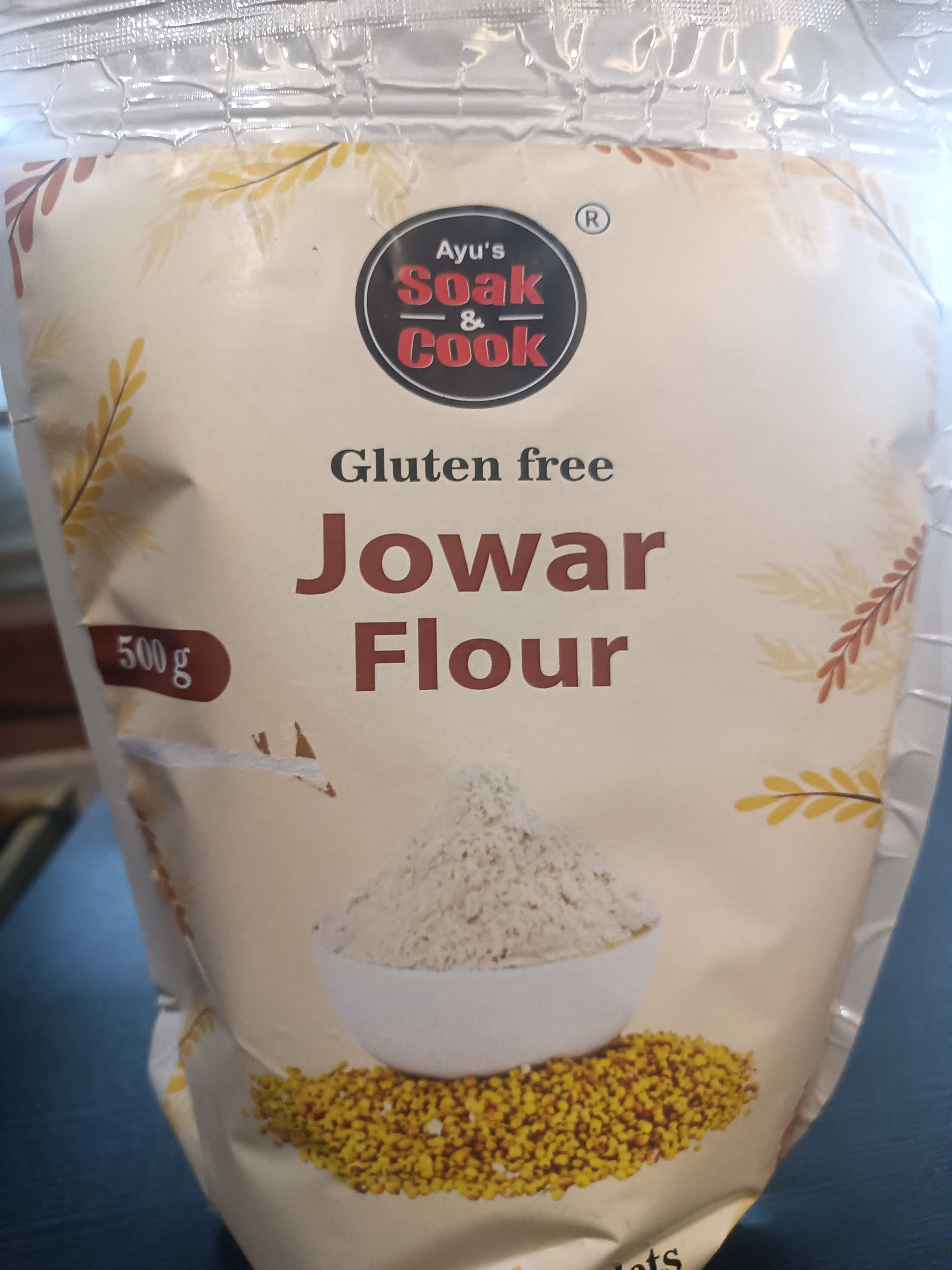 Ayu's Soak & Cook Organic Gluten Free Jowar Flour - 500g