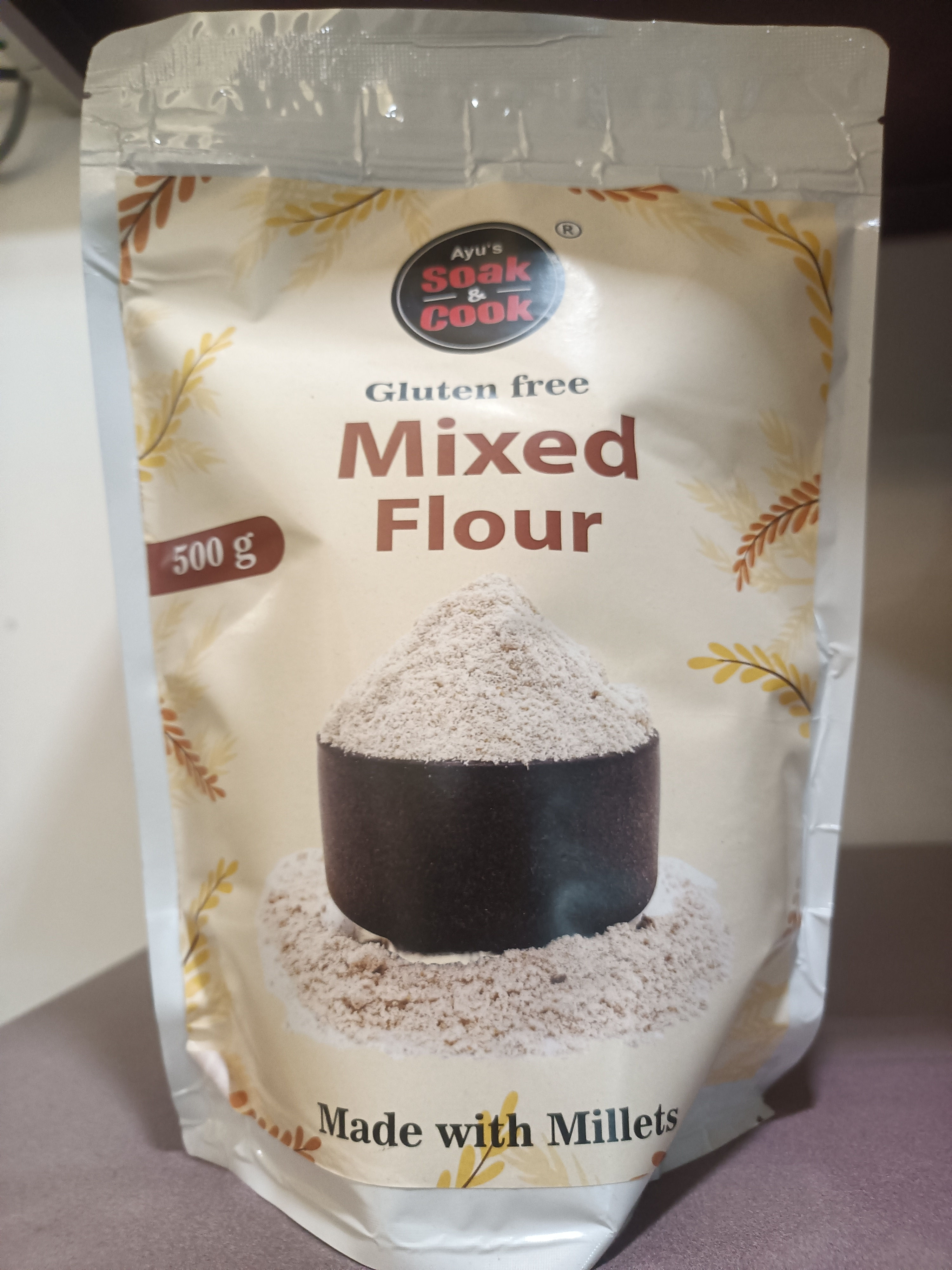 Ayu's Soak & Cook Organic Gluten Free Multi Grain Mixed Flour - 500g