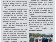 BTC WAS FEATURED IN THE BALLARAT TIMES NEWSPAPER: JANUARY 2026