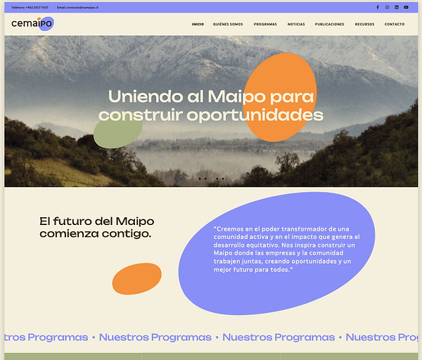 Diseño web con la nueva identidad de Cemaipo