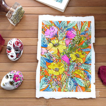 clara fruggeri watercolor painting flowers