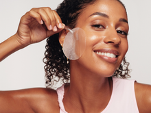Girl with skincare patch