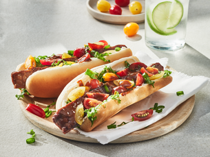 TRY THIS INCREDIBLE VEGAN HOT DOG, A CLASSIC GAME DAY TREAT