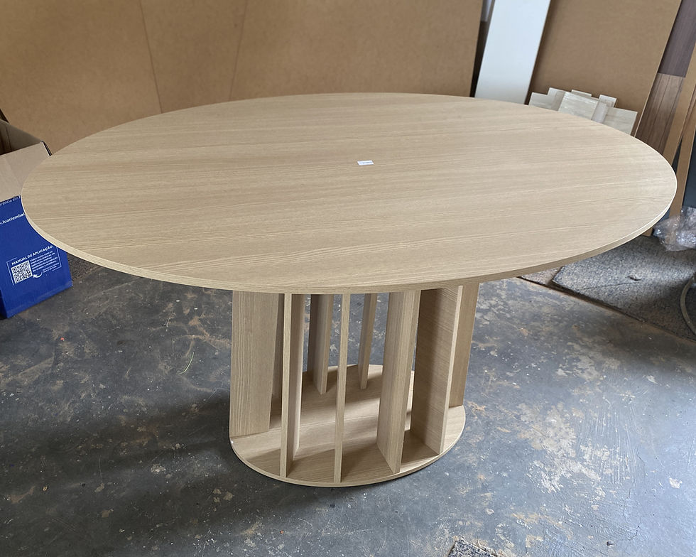 Miniatura: Mesa Orgânica Oval Exclusiva 130cm x 80cm "PRONTA ENTREGA" Carvalho Malva