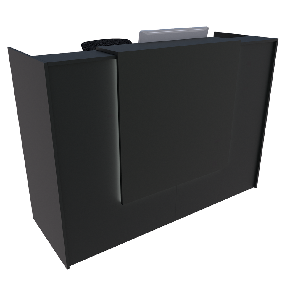Miniatura: Balcão Recepção Caixa 150cm Preto - Linha Premium -  Mod 2.1