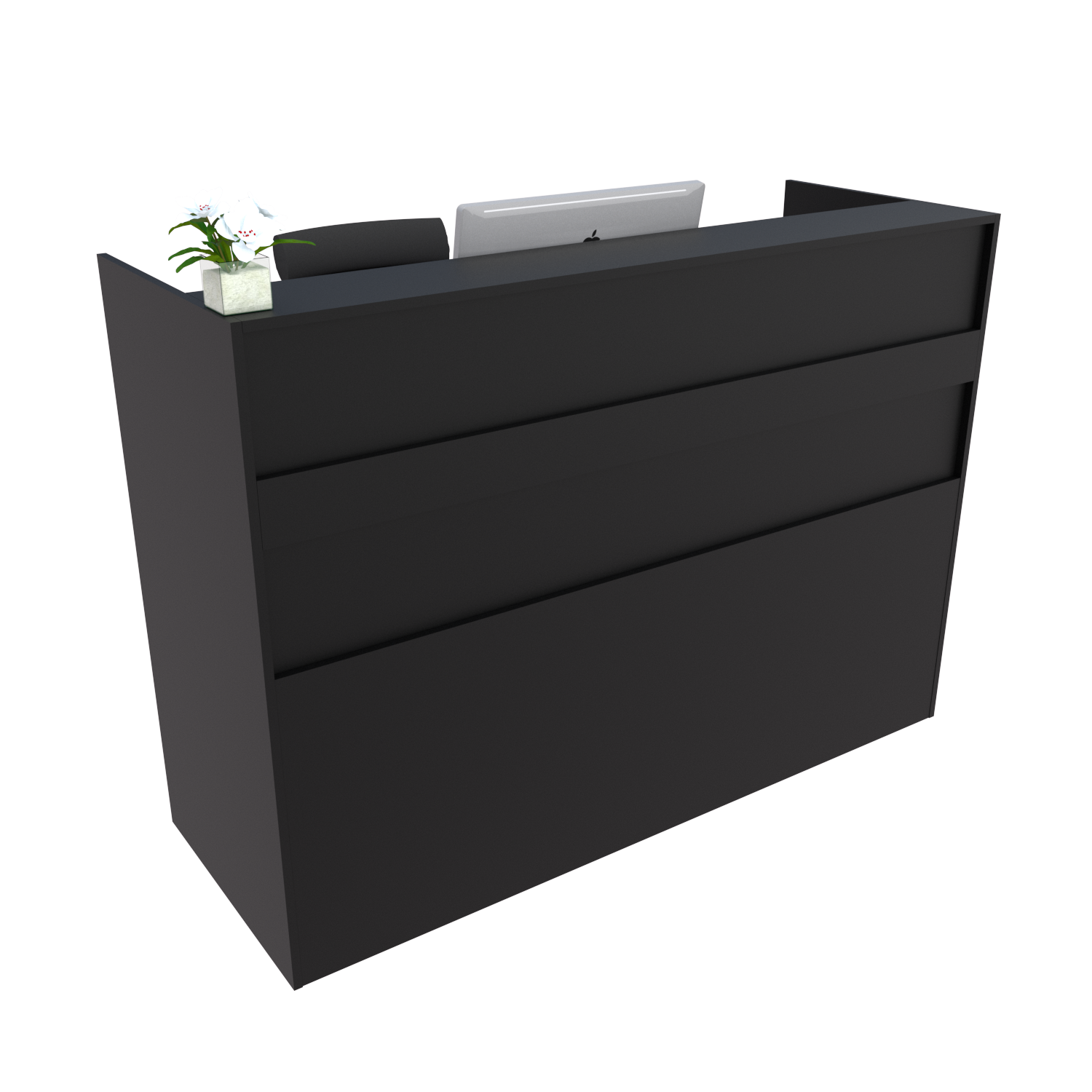 Balcão Recepção Caixa Preto SOB MEDIDA Linha Premium 1.3