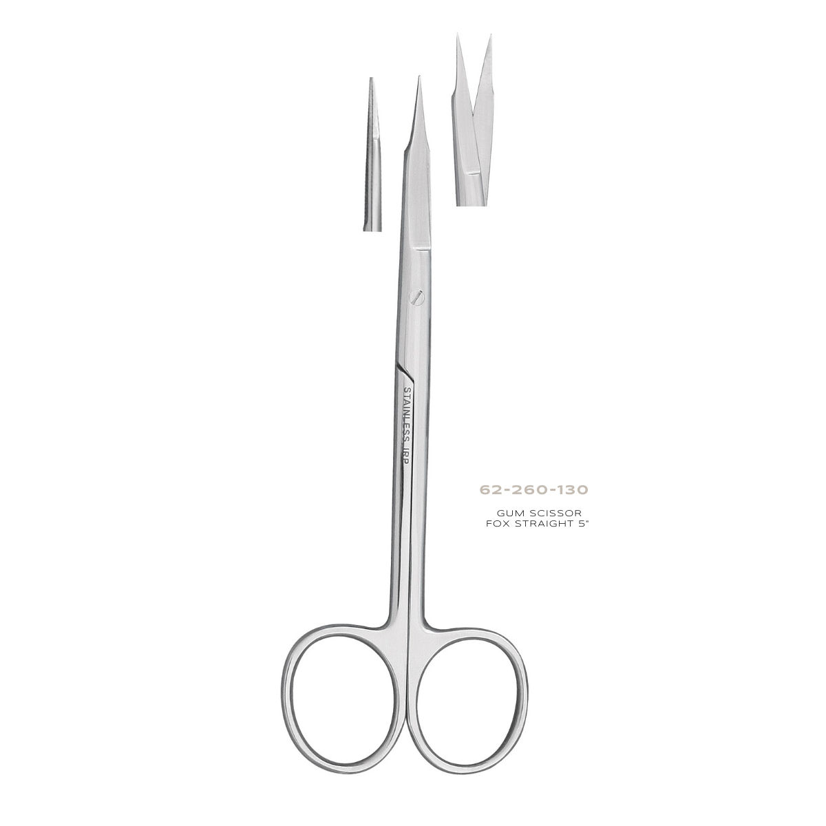 Gum Scissors Fox Straight 5"