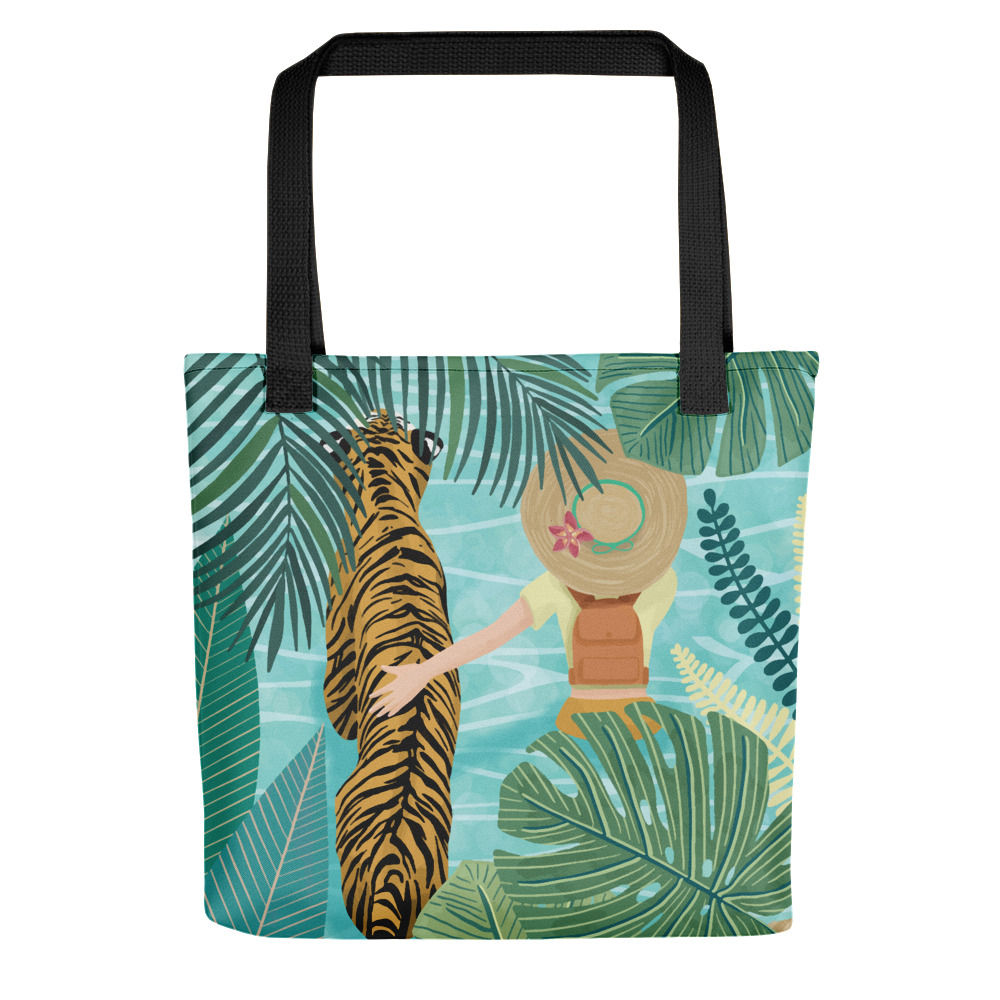 "Tiger travel companion" - Tote bag