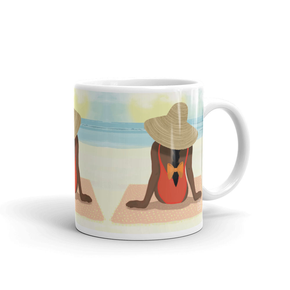 "Guadeloupe sunset white" - Mug