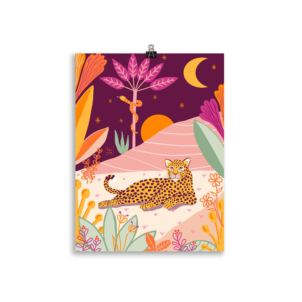Thumbnail: "African Leopard Night" - Poster