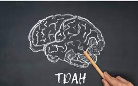 cerebro en tiza del TDAH