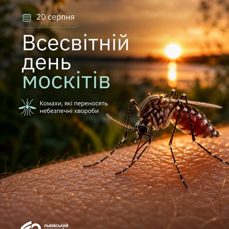 Щороку 20 серпня у світі відзначають Всесвітній день москіта (World Mosquito Day)