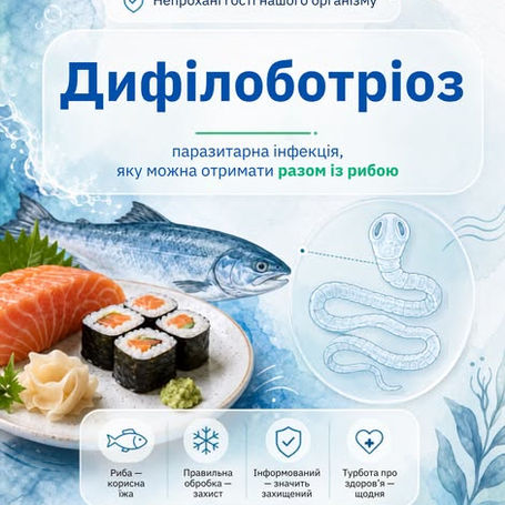 Непрохані гості нашого організму: дифілоботріоз — паразитарна інфекція, яку можна отримати разом із рибою